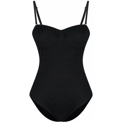 Trendyol Black Balconet Textured Swimsuit