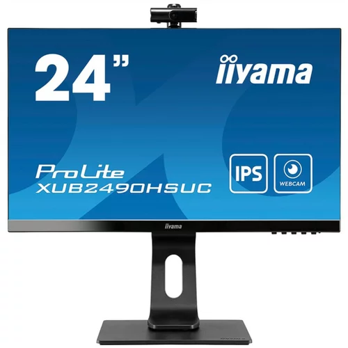Iiyama XUB2490HSUC-B5 1920x1080 IPS 5ms VGA HDMI DisplayPort USB2.0 Pivot Kamera Zvočniki sRGB99% monitor, (20529213)