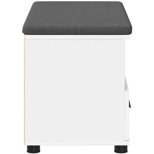  Klupa za hodnik s jastukom s ladicama Bijelo 80 x 38 x 46 cm Slike