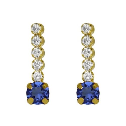 Victoria Cruz shine sapphire gold mindjuše sa swarovski kristalima ( a4669-08dt ) Cene