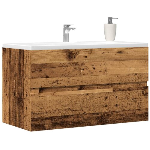 VidaXL Kupaonski viseći ormarić boja starog drva 80x38,5x45 cm drveni Slike