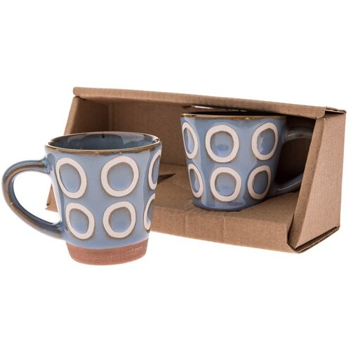 Dakls Modre keramične skodelice v kompletu za espresso 2 ks 100 ml Rings &amp;ndash; Slike
