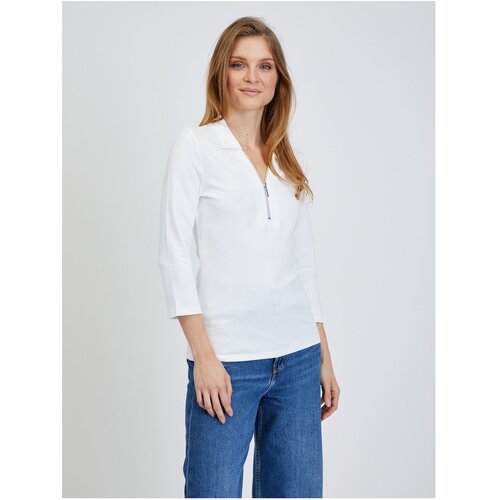 Orsay Cream T-shirt with three-quarter sleeves - Women Cene
