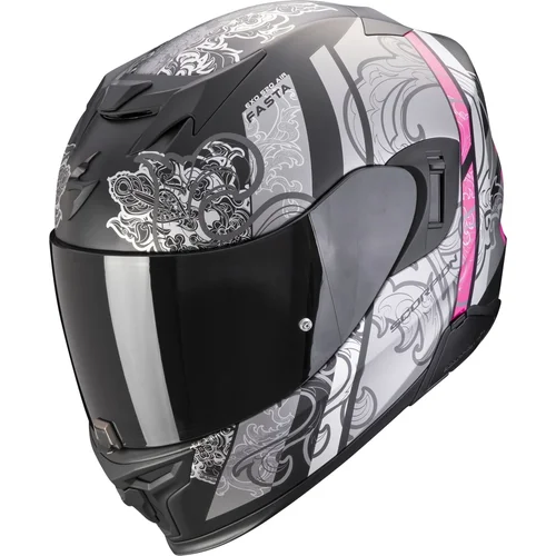 Scorpion EXO 520 EVO AIR FASTA Matt Black/Silver/Pink L Kaciga