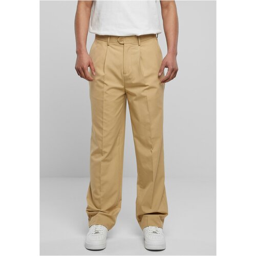 UC Men Straight pleated trousers in beige Cene