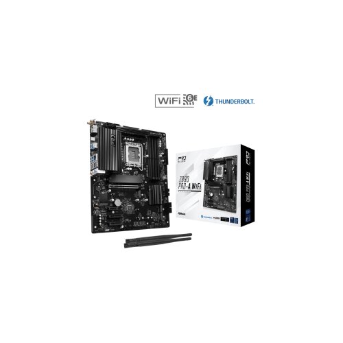 AsRock MB Z890 PRO-A WIFILGA1851, 4xDDR5, 4xM.2, 4xSATAHDMI, DP, Thunderbolt USB4, ATX, RAID Cijene
