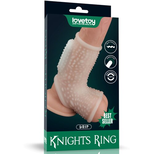 Lovetoy Vibrating Drip Knights Ring with Scrotum Sleeve LVTOY00640 Slike