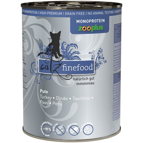  Varčno pakiranje Catz Finefood Monoprotein zooplus 24 x 400 g - Puran Cijene