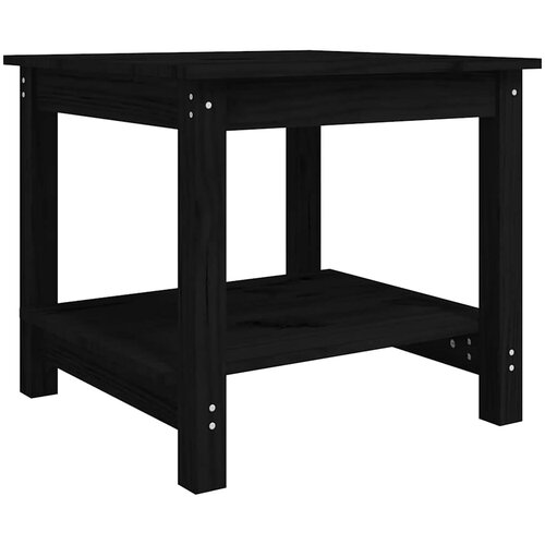  Stolić za kavu crni 50 x 50 x 45 cm od masivne borovine Slike