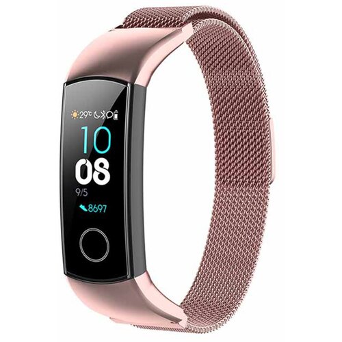 INF Milanese Stainless Steel Replacement Strap za Huawei Honor Band 5 in Honor 4 ENC Pink, (5000264189) Cene