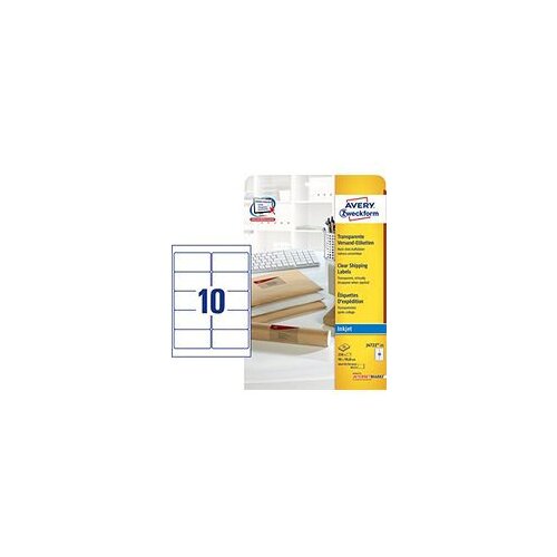 Avery Zweckform Transparentne etikete za C4 ovojnice 96 x 50,8 mm Slike