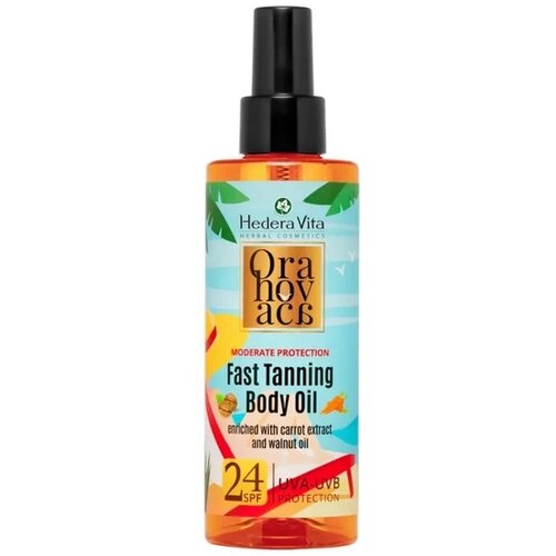 Hedera Vita ulje za brzo tamnjenje kože sa ekstratom &amp;scaron;argarepe i uljem oraha spf 24 200ml Slike