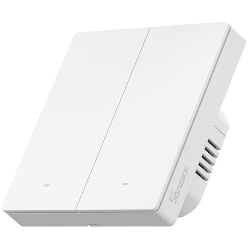 SONOFF pametno stensko stikalo Wi-Fi M5-2C-86, dvojno, bel