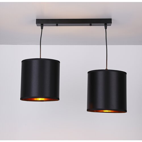 Candellux luster/visilica-candida viseća lampa crna 2X40W E27 crna abažur Slike