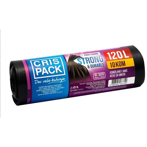 Cris Pack Kese za smeće, Bez trake, 120l, 10 komada Cene