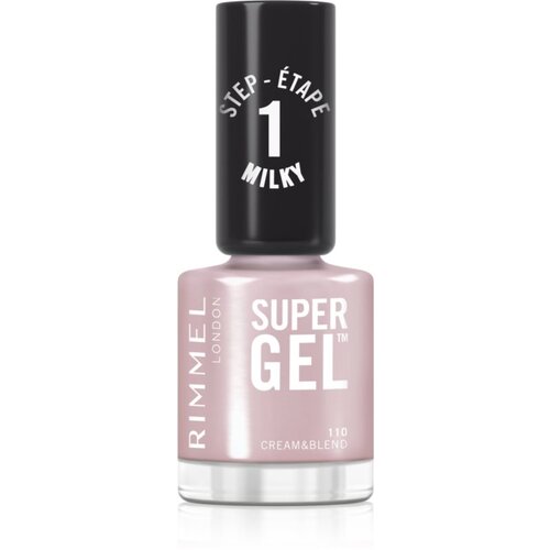 Rimmel London Super Gel gel lak za nohte brez uporabe UV/LED lučke odtenek 110 Cream &amp;amp; Blend 12 ml Slike