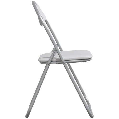  Sklopiva stolica 8 pcs Bijela i siva 48 x 43 5 x 81 cm - Bijela i siva 8 Slike