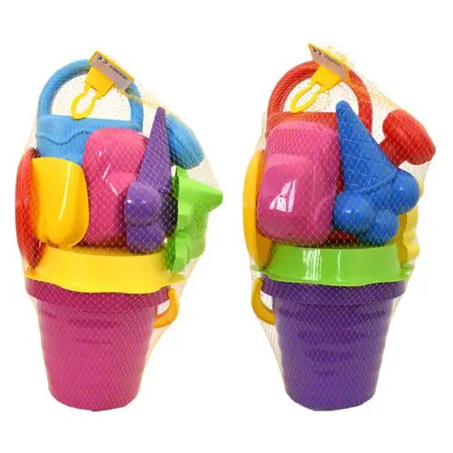 Mađarski proizvođač Veliki set za pijesak sa valovitom kanticom, 10 dijelova - D-Toys Cene