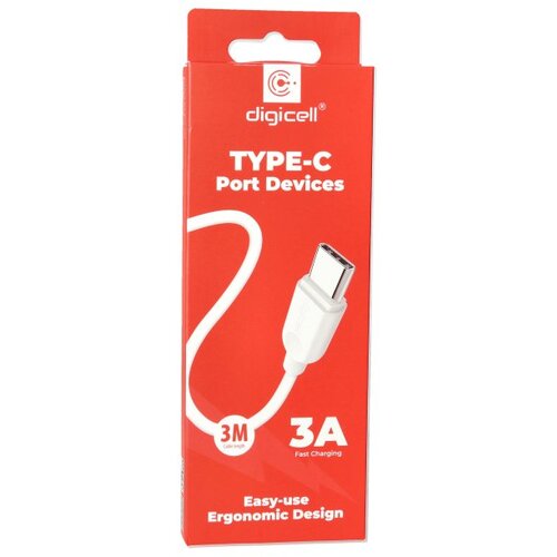  Digicell Superior USB Cable Type-C 3M 3A Slike
