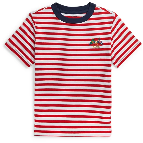 Polo Ralph Lauren Majica mornarsko plava / narančasta / crvena / prljavo bijela