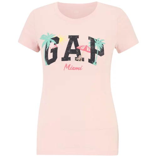 Gap Petite Majica menta / ružičasta / pastelno roza / crna