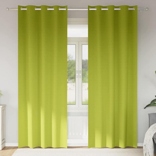  Zavjese za blackout s prstenovima 2 pcs Zelena 225 x 140 cm Cijene