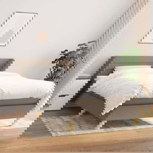  Box spring postelja z vzmetnico taupe 90x200 cm blago, (20791801) Slike