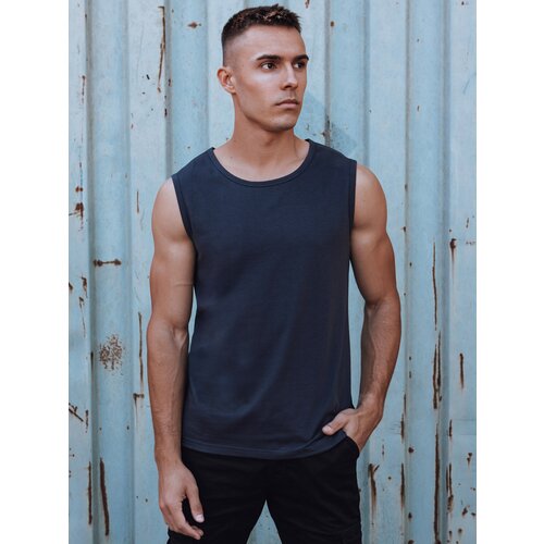DStreet Tank top męski bez nadruku granatowy Cene