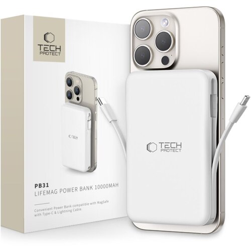 TECH-PROTECT PB31 LIFEMAG ZA MAGSAFE POWER BANK 10000MAH ZA APPLE IPHONE 12, (5000008719) Cene