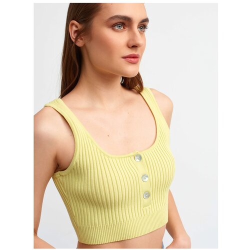 Dilvin Women's Yellow Front Buttoned Undershirt Slike