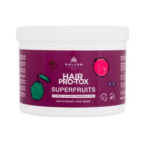 Kallos Cosmetics Hair Pro-Tox Superfruits Antioxidant Hair Mask krepitvena maska za lase 500 ml za ženske Cene