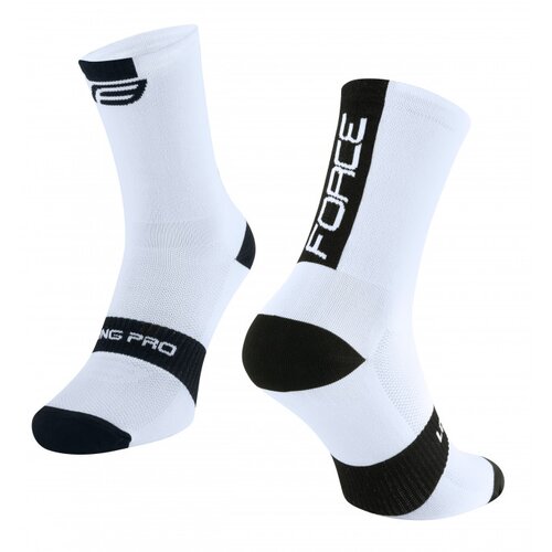 Čarape FORCE LONG PRO belo-crne S-M 36-41 Cene