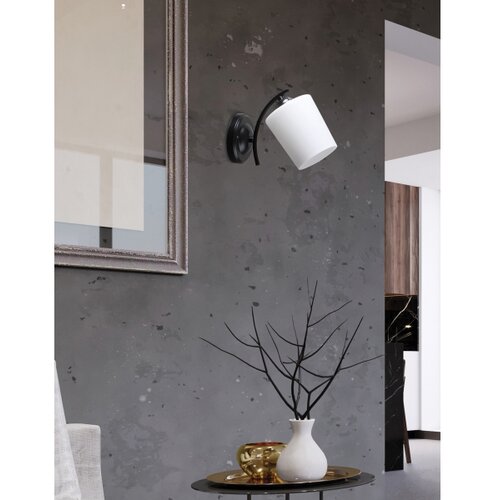  Zidna lampa ESNYR 1xE27/40W/230V crna/bela Slike
