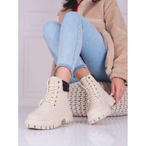 SHELOVET Beige women&amp;#039;s trappers Shelovet Slike