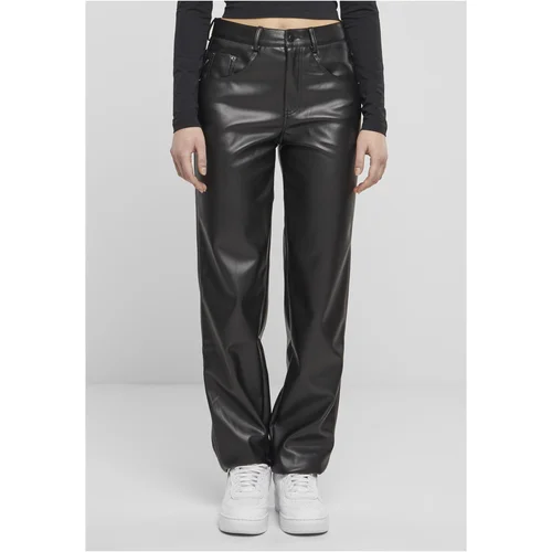 Urban Classics Women's faux leather pants black