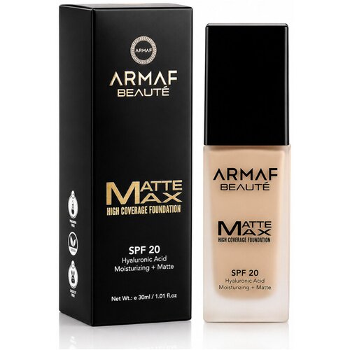 Armaf Pudri & podlage Matte Max Foundation mit hoher Deckkraft SPF 20 - 08 Ho Kostanjeva Cene