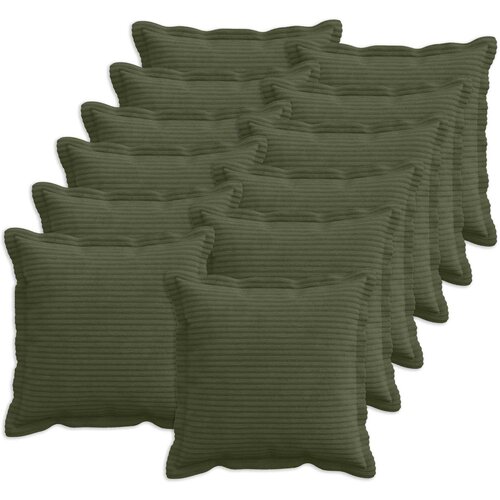  Presvlaka za jastuk 12 kom. HOUTEN Zelena 40 x 40 cm Kord Cene
