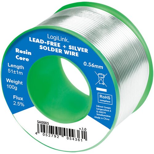 Tinol kalaj za lemljenje LOGILINK 0.56mm 99/0.3 Ag/0.7 Cu 100gr Cijene