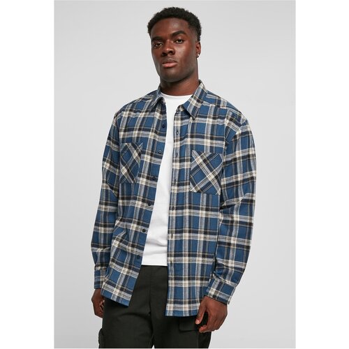 Urban Classics Plus Size Lake Check Shirt darkblue/whitesand Cijene