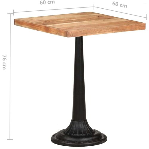 VidaXL Bistro stolić 60 x 60 x 76 cm od masivnog bagremovog drva Slike