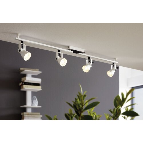 Eglo Trilloo rlektor/4, led, gu10, 4x5w, 4x400lm, crno/bijela Slike