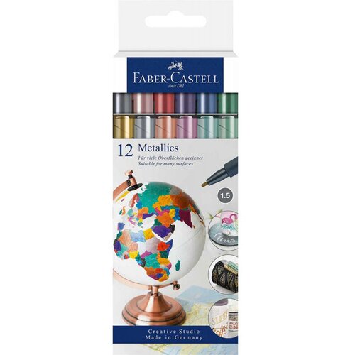 Faber-Castell Marker Metalic, 12 kosov Cene
