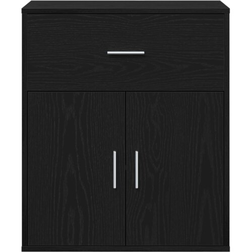 vidaXL Strani šal Črni hrast 60 x 31 x 70 cm Konstruiran les Cene
