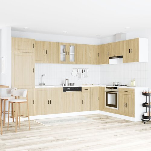 vidaXL Komplet 2 Sonomski hrast Inženirski les 80x46x81.5 cm Cene