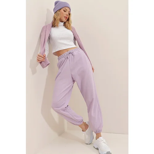 Trend Alaçatı Stili Sweatpants - Purple - Joggers