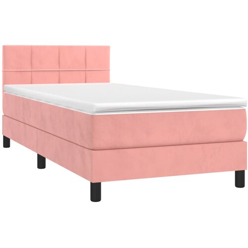Box spring krevet s madracem ružičasti 80 x 200 cm bar&amp;scaron;unasti Slike