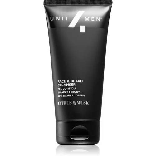 Unit4Men Face & Beard Cleanser Citrus&Musk gel za pranje za lice i bradu 150 ml