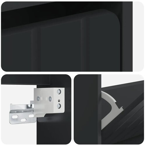  Ormar za cipele na zidu ZWOLLE 71 x 17 x 86 cm Crna - Crna Slike