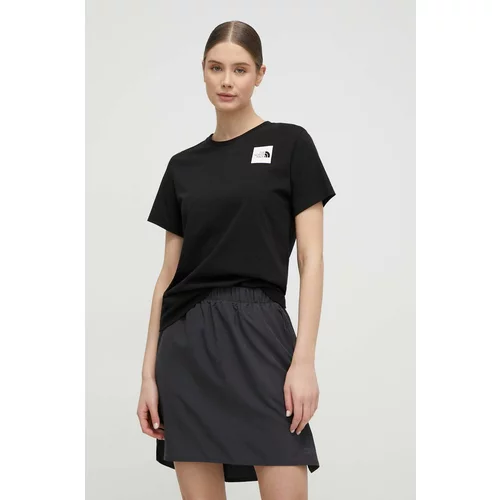 The North Face Bombažna kratka majica W S/S Relaxed Fine Tee ženska, črna barva, NF0A87NEJK31