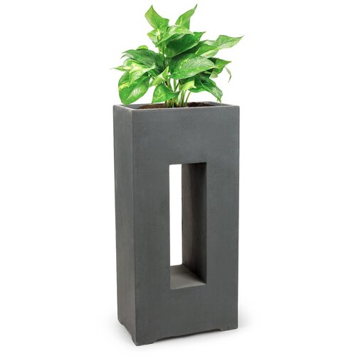 Blumfeldt Airflor, korito za rože, 45 x 100 x 27 cm, steklolaminat, za zunanje/notranje prostore, temno siva barva Cene